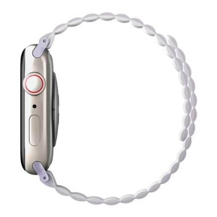 Ремешок Uniq Revix reversible Magnetic для Apple Watch 42-44-45-49 мм, лиловый/белый