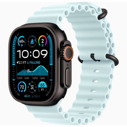Часы Apple Watch Ultra 2 GPS + Cellular, 49 мм Ocean Band (черный/ледяной белый)