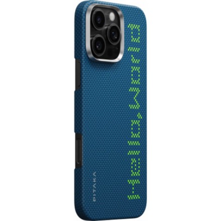 Чехол для iPhone 16 Pro Pitaka Tactile Woven Case (Hello World)