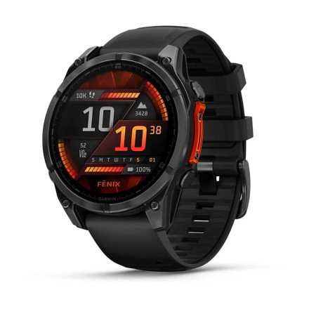 Часы Garmin Fenix 8 AMOLED, 47 mm (Slate Gray/Black Silicone Band)