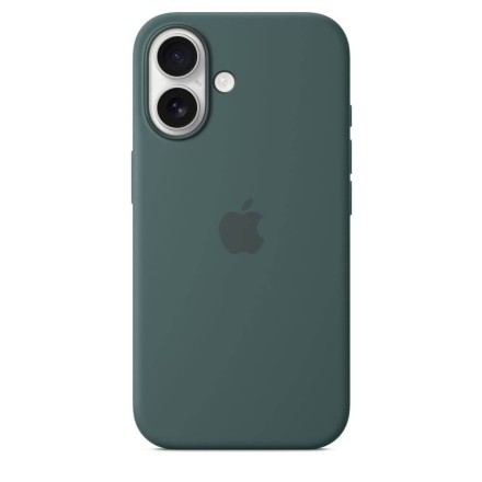 Чехол накладка для iPhone 16 Plus Silicone Case with MagSafe Lake Green