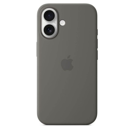 Чехол накладка для iPhone 16 Plus Silicone Case with MagSafe Stone Gray