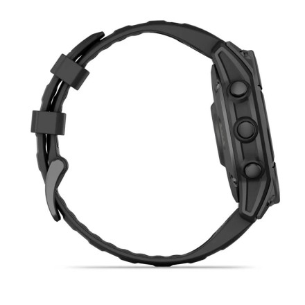 Часы Garmin Fenix E AMOLED, 47 mm (Slate Gray Steel/Black Silicone Band)